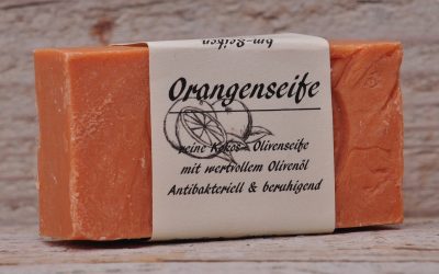 Orangenseife mit ätherischem süßem Orangenöl